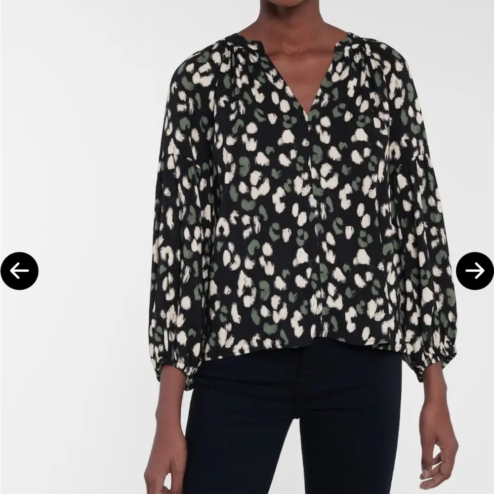 Velvet by Graham & Spencer Black and White Blouse